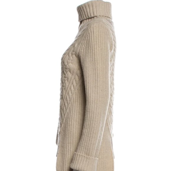 JOSEPH Chunky Wool Cable Knit Turtleneck Sweater - Picture 6 of 11